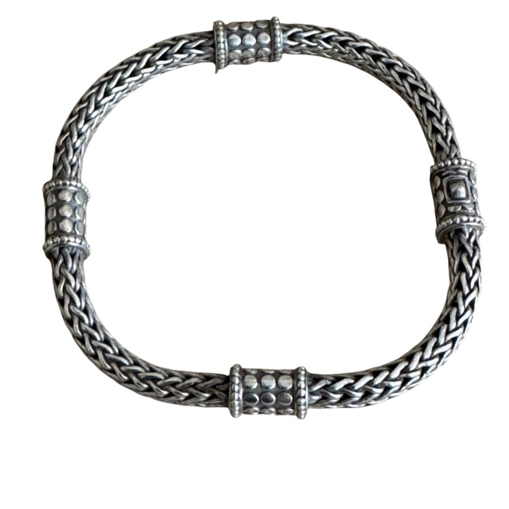 John Hardy Sterling Silver Station Bracelet